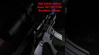 SSG Solink Helical Gears 161 SS1 T238 Brushless 37krpm  Mag dump 🥴 airsoft airsoftphilippines [upl. by Niliac46]