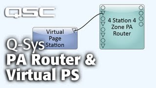 QSYS Public Address  Part D PA Router amp Virtual Page Station [upl. by Yezdnil]