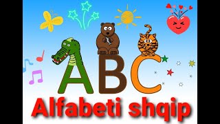 Alfabeti shqip pjesa 1 Mësime për fëmijë Fjalë shqip abcshqip Albanian alphabet [upl. by Nauqat]