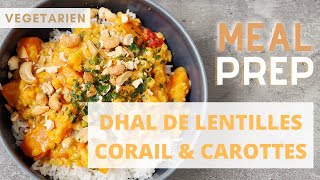 DHAL de LENTILLES CORAIL amp CAROTTES [upl. by Nivel508]