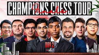 Champions Chess Tour Finals  Day 2  Arjun vs Carlsen Pragg vs Giri  Commentary by Sagar Harshit [upl. by Darrill]