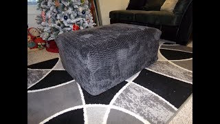 How To Sew A Washable Ottoman Cover [upl. by Leamhsi]