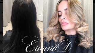 Black to Balayage from Box Color Black to Lighter [upl. by Anoiuq230]