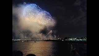 【みたとみらい橋】横浜花火大会2024年8月5日【帷子川】ハプニング [upl. by Dosia292]