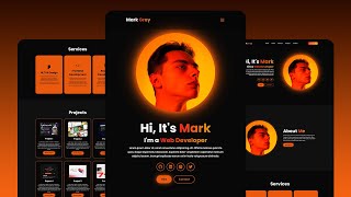 Build a Responsive Personal Portfolio Website Using HTML amp CSS amp JavaScript [upl. by Culley]