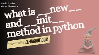 What is new and init method in python [upl. by Balac]