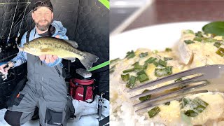 Cold Water Largemouth Bass  Catch Clean amp Cook my favorite baked fish recipe [upl. by Akirat172]