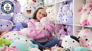 Largest Squishmallow Collection  Guinness World Records [upl. by Goetz]