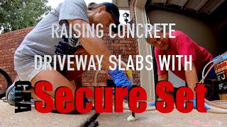 Raising Concrete Driveway Slabs with Secure Set [upl. by Sitsuj]