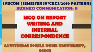 MCQ ON REPORT WRITING AND INTERNAL CORRESPONDENCE [upl. by Bendite]