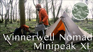 Solo Hot Tent Overnighter  Luxe Minipeak XL and Winnerwell Nomad S  Suffolk Wildcamping [upl. by Avilo]