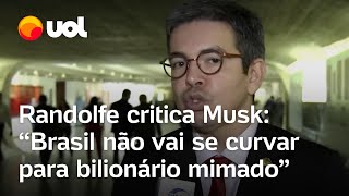 Elon Musk é bilionário mimado diz Randolfe Brasil não vai se curvar e não nos intimidaremos [upl. by Aina]