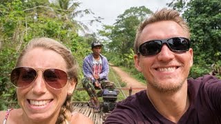 Die verrückteste Zugfahrt unserer Weltreise  Bamboo Train Battambang  Kambodscha  VLOG 208 [upl. by Lonna]