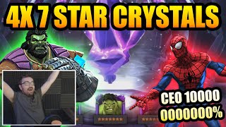 4x 7 Star Crystal Opening  EPIC CEO 100000000000000 COMEBACK  Marvel Contest of Champions [upl. by Astrix]