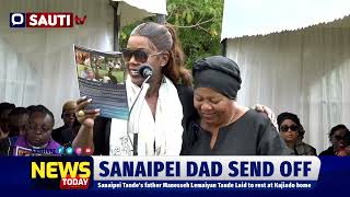 TULIKUWA TUNAPENDA CHAI Sanaipei Tande witty amp touching tribute to her dad Manasseh Tande at burial [upl. by Eiuqnom]