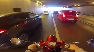 HONDA GIORNO 50CC 2T IN MOSCOW TRAFFIC [upl. by Eellac]