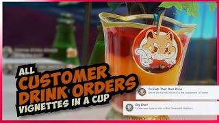 All Customer drink orders  Vignettes in a cup  Honkai Star Rail 21 [upl. by Calesta246]