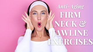 ANTIAGING FACE LIFTING EXERCISES For Jowls amp Laugh Lines Nasolabial Fold  Firm Neck amp Jawline [upl. by Bork]