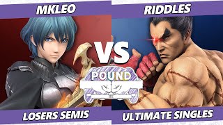 Pound 2022 Losers Semis  MkLeo Byleth Vs Riddles Kazuya SSBU Smash Ultimate Tournament [upl. by Anelrad543]