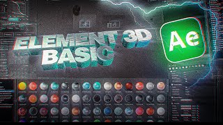 BASIC 3D TEXT OUTRO FOR BEGINNERS AFTER EFFECTSTEXT element3d aftereffectstutorial [upl. by Ecile]