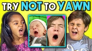 KIDS REACT TO TRY TO WATCH THIS WITHOUT YAWNING CHALLENGE [upl. by Kristyn]