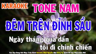 Đêm Trên Đỉnh Sầu Karaoke Tone Nam Nhạc Sống  Phối Mới Dễ Hát  Nhật Nguyễn [upl. by Adnawt]