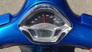 Vespa GTS 300 Acceleration 0100 kmh [upl. by Adlitam956]