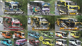 Mobil Bus Telolet Bungsu Red Spider Baby Puma Alfathan Friendship Khalid bin Walid Black Angel [upl. by Ahsiya]