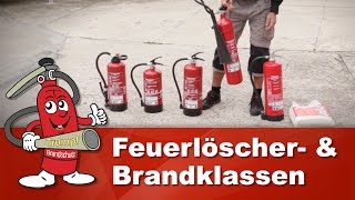 Feuerlöscher und Brandklassen im Überblick  Welcher ist der richtige Löscher für Sie [upl. by Smiley]