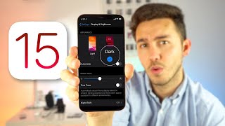 iOS 15 nuevo MODO OSCURO y cambio en NOTIFICACIONES 📲 [upl. by Wilie]