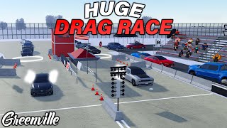 HUGE ORGANIZED GREENVILLE DRAG RACES  ROBLOX  Greenville [upl. by Nataline]