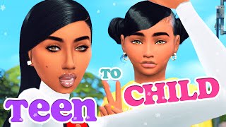 TEEN to CHILD ⭐Challenge⭐Sims 4 Create a Sim Ava Li [upl. by Arriek]