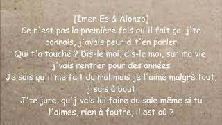 Imen Es feat Alonzo  1ère fois Paroles [upl. by Duane]