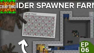 crafting and survival series ep 6 spider spawner Xp farm [upl. by Bert]