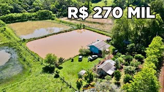 VENDIDO CHÁCARA À VENDA AÇUDE DE PEIXES FRUTAS CASA RIO ANIMAIS E PLANTAS R270Mil [upl. by Brena]