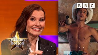 Geena Davis reveals why Brad Pitt was cast in Thelma amp Louise 😍  The Graham Norton Show  BBC [upl. by Aicillyhp]