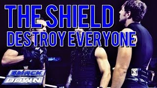 WWE The Shield destroy SMACKDOWN  26042014 [upl. by Razec501]