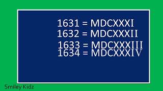 Roman Numerals 1501 to 2000  Roman Numbers Counting 1501 to 2000  MDI to MM  Roman Numbers [upl. by Konstance]