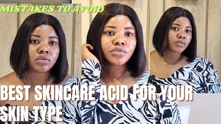 HOW TO USE YOUR SKINCARE ACIDS  BEST ACID FOR YOUR SKIN TYPE exfoliant acids skincare aha skin [upl. by Ametaf816]