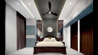 BED BACK DROP AND CEILING DESIGN FOR EXISTING ROOM [upl. by Yoshiko]