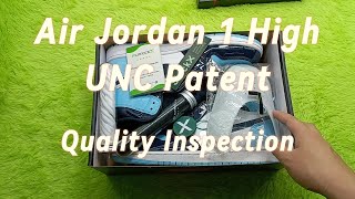 Air Jordan 1High UNC Patent Quality Inspection From PkStockX [upl. by Jovita]