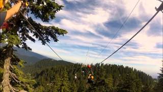 Grouse Mountain Ziplining tour HD [upl. by Adnara]