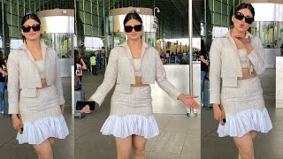 URVASHI RAUTELA FLYING FROM MUMBAI  urvashirautela vrialvedio trending video [upl. by Neroled627]