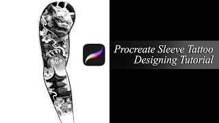 How To Design A Tattoo Sleeve Concept Using PROCREATE [upl. by Cyrano]