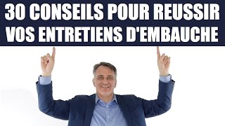 Conseils pour réussir un entretien dembauche avec exemples [upl. by Anatol]