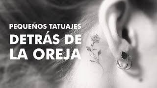 Pequeños tatuajes detrás de la oreja [upl. by Cohla]