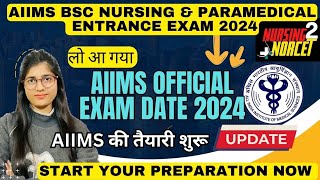 ‼️AIIMS Exam Date Announced  Mark Your Calendar for the Big Day‼️ AIIMS Bsc Nursing  Official [upl. by Brawner]