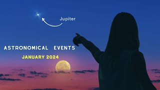 Astronomical Events January 2024  Quadrantids Meteor Shower  Visible Planets in January 2024 [upl. by Ynnavoj280]