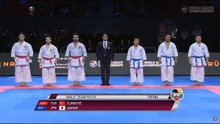 Turkey vs Japan  Final Male Kata Team  World Championships Budapest 2023 [upl. by Cherilyn]