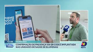 Confirmação de presença via QR Code é implantada nas unidades de saúde de Blumenau [upl. by Sardella]